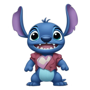 Stitch cœur  sticker