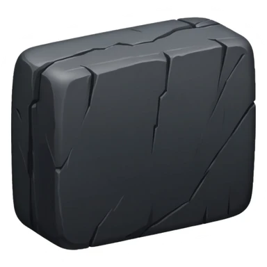 Black rectangle rock sticker