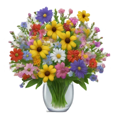 1000 flowers in a clear vase sticker