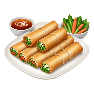 spring rolls vector make them look very real sticker
