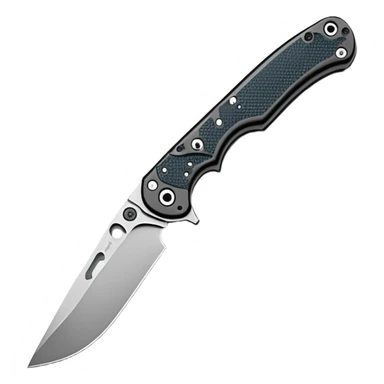 Spyderco folding knife with round hole in blade sticker