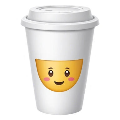 paper cup with lid on it sticker