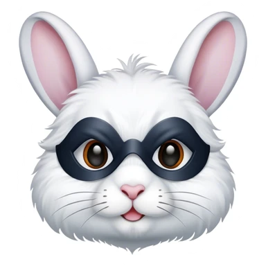 The rabbit in the night mask sticker
