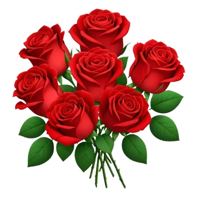 bouquet of realistic rose 15 sticker