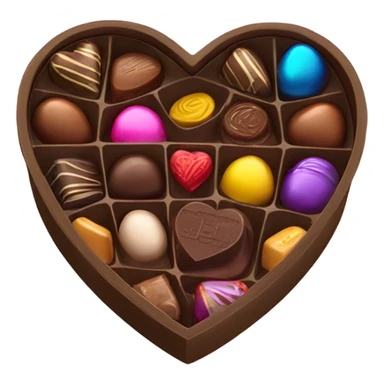 heart chocolate box sticker