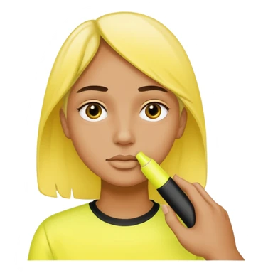 Sniffing a highlight and a sharpie in each hand sticker