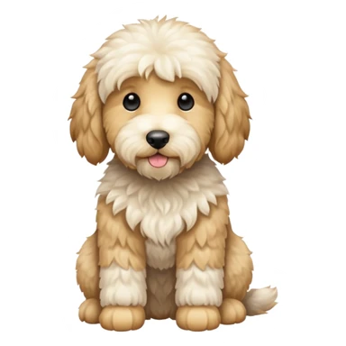 English cream Goldendoodle sticker