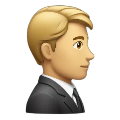 man in suit looking to the right (side view) sticker