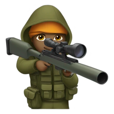 sniper in ghilli suit sticker