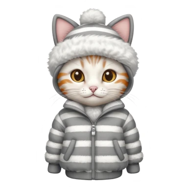 catin winter outfit sticker