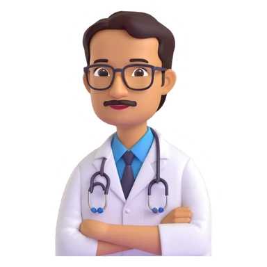 A portrait of Dr. V. Arunachalam, M.B.B.S. sticker