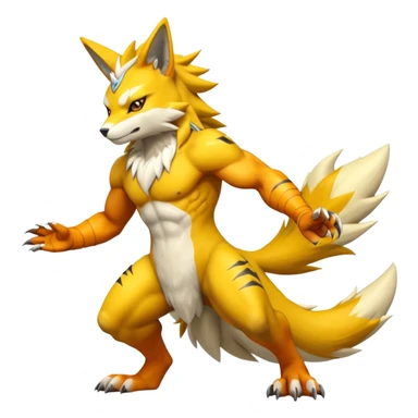 Renamon-Zeraora-Lombax-hybrid-fusion sticker