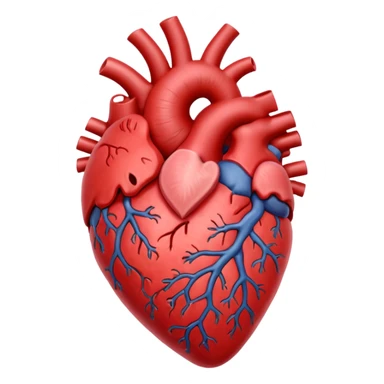 Anatomical heart sticker