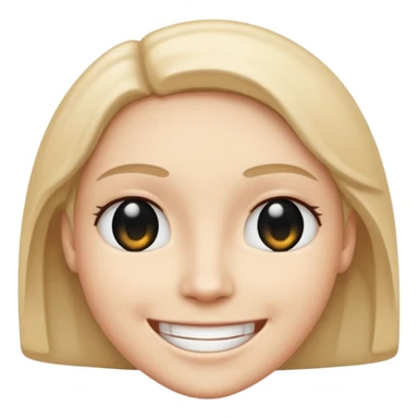 A smile face one side black on left on right white sticker