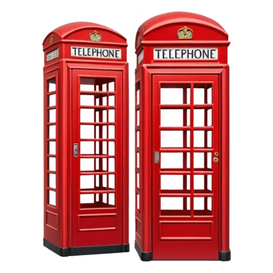red telephone booth sticker