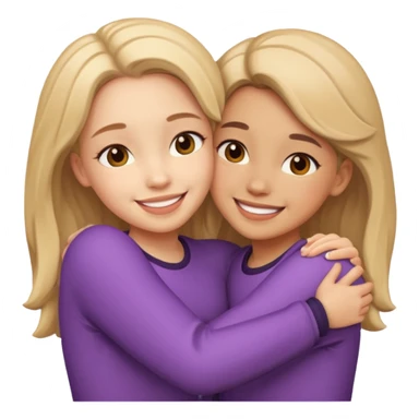 Girls hugging sticker