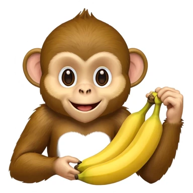 monkey eating bananas sticker