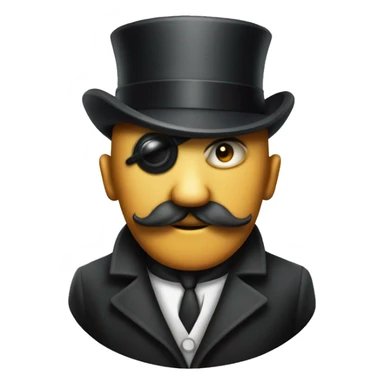 robber wearing top hat and monocle  sticker