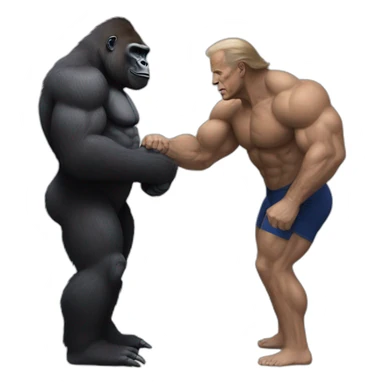 Big Buff Gorilla meeting Joe Biden sticker