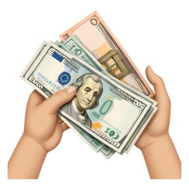 hand giving in euro bank notes exchange with US dollar bank notes sticker