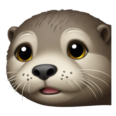 tired otter  sticker