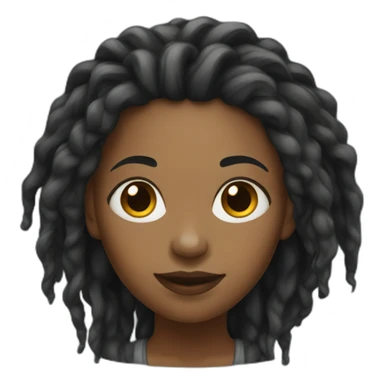 Black woman with dreadlocks  sticker