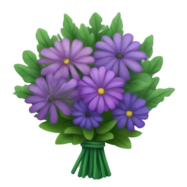 Green and purple bouquet  sticker