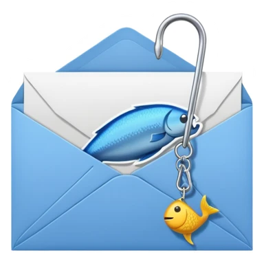 envelope with a fishing hook sticker