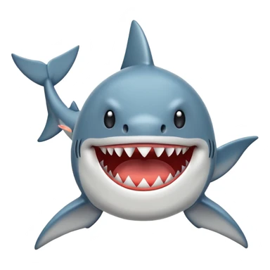 iphone emoji shark with middle finger  sticker