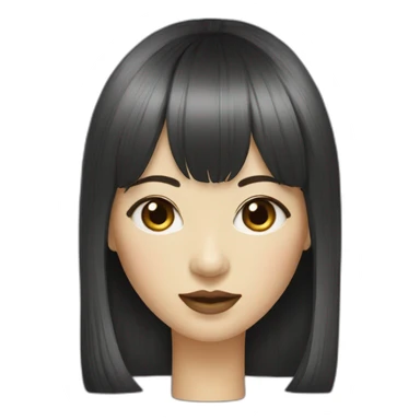 chinese-woman-designer-curtain-bangs sticker