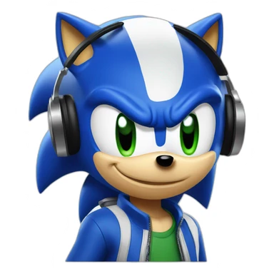 sonic the hedgehog dj sticker