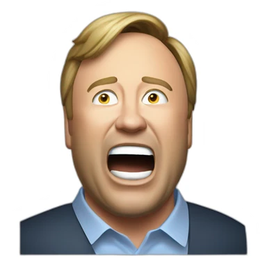 alex jones, infowars, yelling sticker