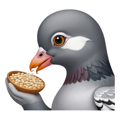 Pigeon wants to eat some grains sticker