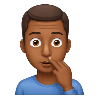 man picking his nose sticker