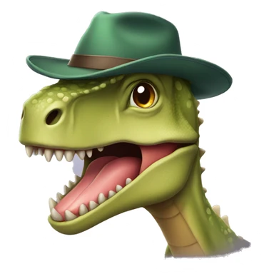 Dino with Christian hat  sticker