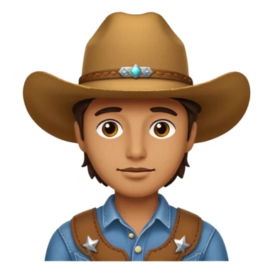 Me wearing a cowboy hat  sticker