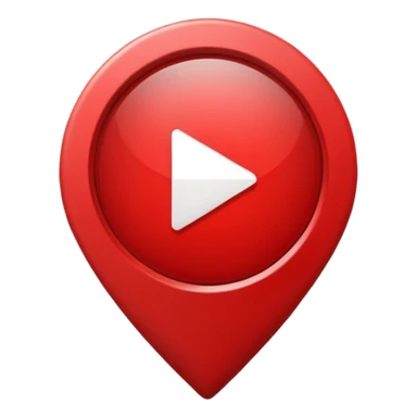 YouTube verified badge emoji, white checkmark inside a red play button, simple and bold, no text sticker