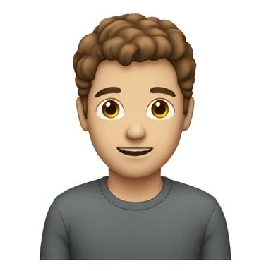 Creepy guy with short brown hair  sticker