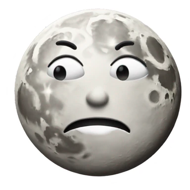 moon emoji with a smile sticker