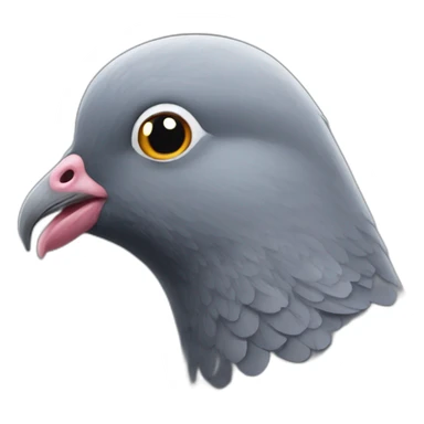 Pigeon with human beard sticker