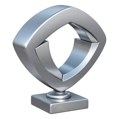 A modern abstract sculpture sticker