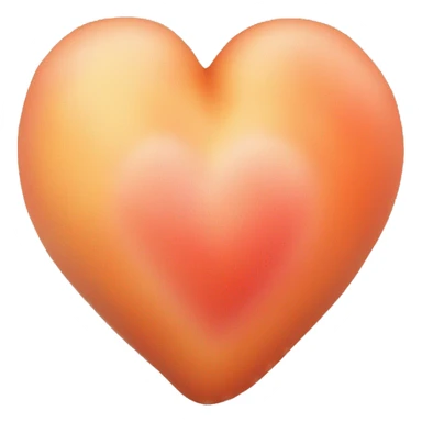 Heart peaches colour sticker