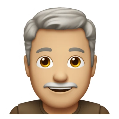 white male, brown hair, 60 years old, smiling sticker