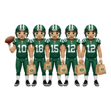 New York Jets being cry babies with tears with paper bags sticker