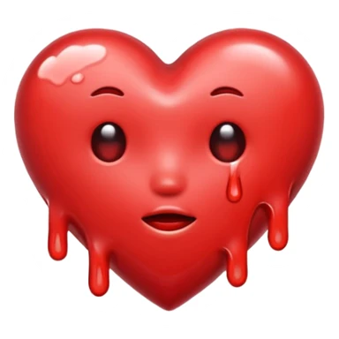 Create a heart like melting I didn't need any face on that heart   sticker