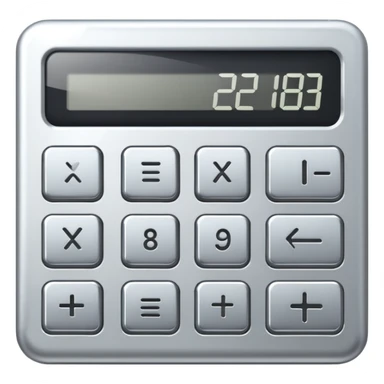 silver calculator sticker