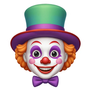 Clown with big top hat sticker