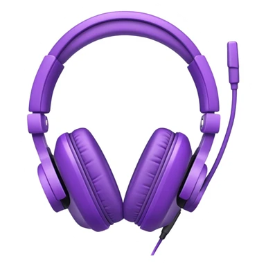 purple gaming headphones sticker