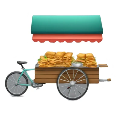 Street cart selling kathi roll sticker