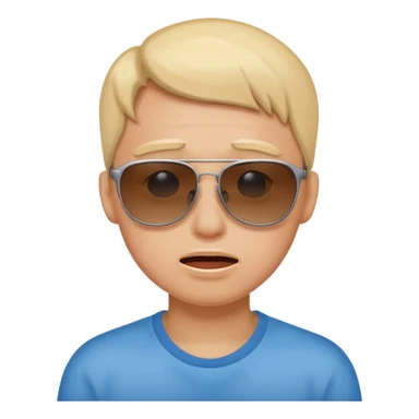 Cool with sunglasses but crying sticker